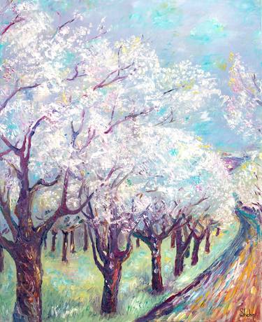 Original Impressionism Nature Painting by Natalia Shchipakina
