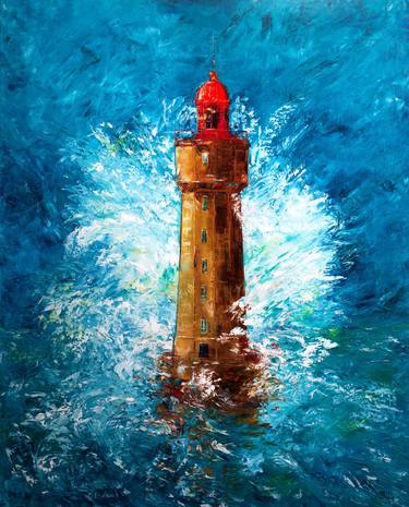 Original Impressionism Seascape Painting by Natalia Shchipakina