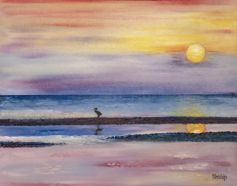 Print of Fine Art Seascape Paintings by Natalia Shchipakina