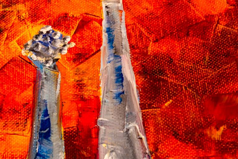 Original Abstract Expressionism Architecture Painting by Natalia Shchipakina