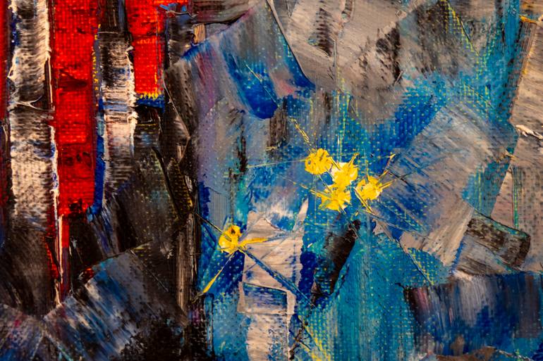 Original Abstract Expressionism Architecture Painting by Natalia Shchipakina