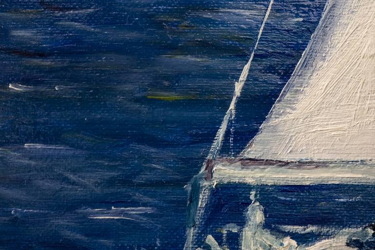 Original Yacht Painting by Natalia Shchipakina