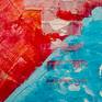 Oil painting, canvas on a stretcher. Varnished.
The sky is like a patchwork quilt consisting of many colorful pieces.