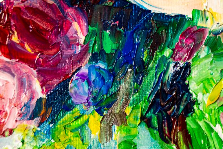 Original Impressionism Floral Painting by Natalia Shchipakina