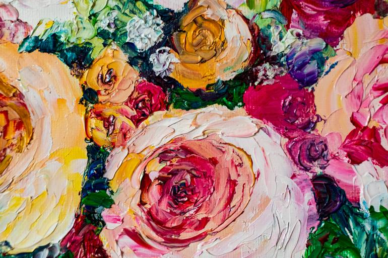 Original Impressionism Floral Painting by Natalia Shchipakina