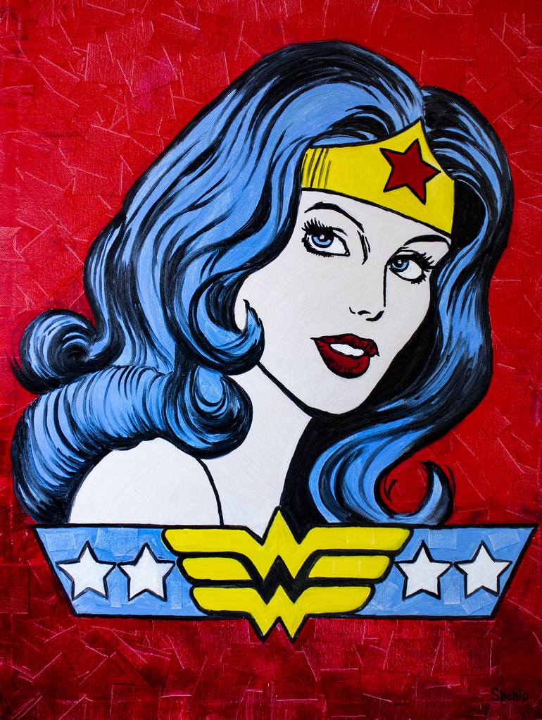 wonder woman chalk drawings clipart