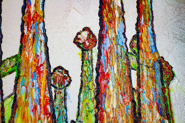 Original Abstract Expressionism Architecture Painting by Natalia Shchipakina