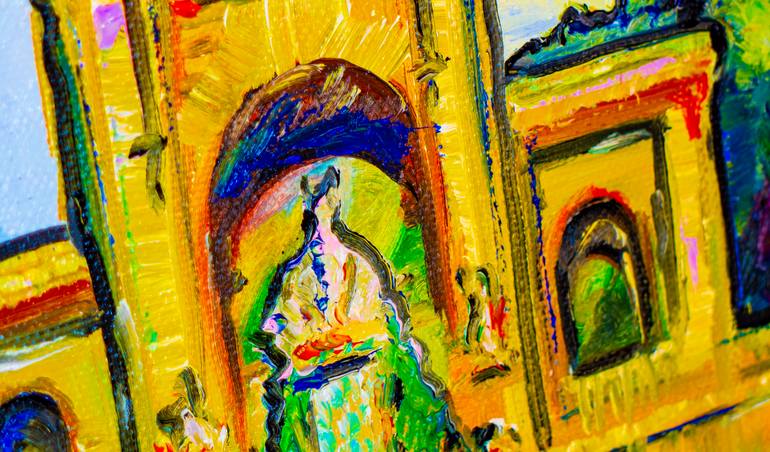 Original Expressionism Cities Painting by Natalia Shchipakina