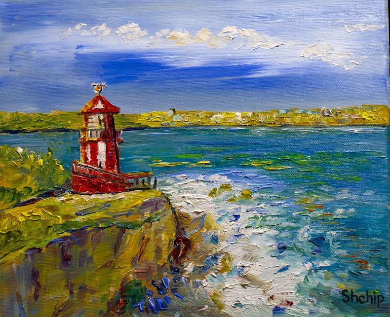 Print of Impressionism Seascape Paintings by Natalia Shchipakina