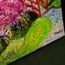 Oil painting, canvas on a stretcher. Varnished.

The Japanese garden is a type of garden founded by Buddhist monks. It is a complex system of Japanese garden art. This is amazing.