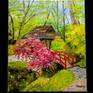 Oil painting, canvas on a stretcher. Varnished.

The Japanese garden is a type of garden founded by Buddhist monks. It is a complex system of Japanese garden art. This is amazing.