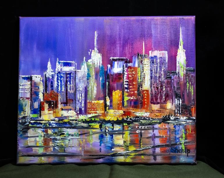 Original Impressionism Cities Painting by Natalia Shchipakina