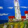 Oil painting, canvas on a stretcher. Varnished.


Lighthouse located on the way to Portland, USA. The oldest lighthouse in Maine. It is located on a beautiful promontory.