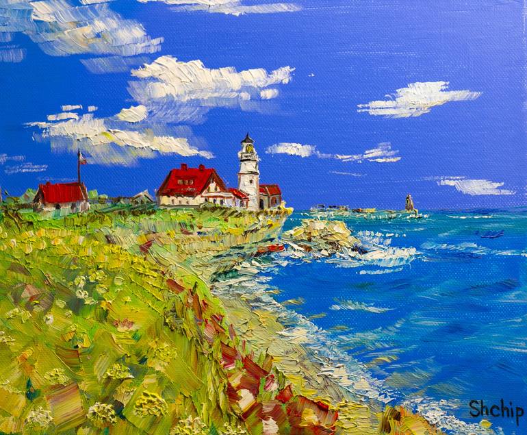 Print of Expressionism Seascape Paintings by Natalia Shchipakina