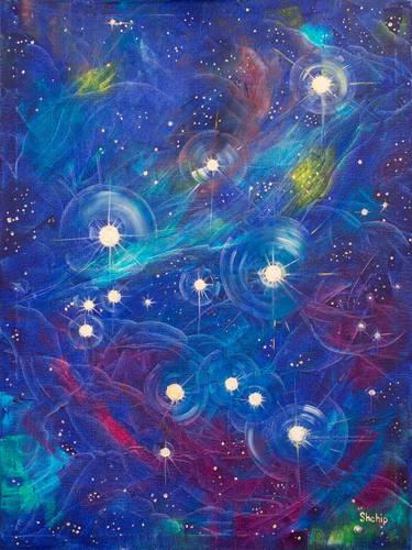 Original Impressionism Outer Space Paintings by Natalia Shchipakina
