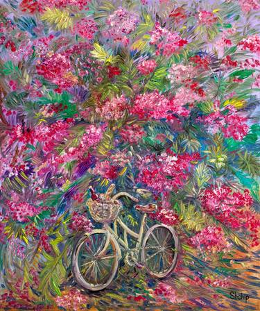 Print of Impressionism Bicycle Paintings by Natalia Shchipakina