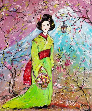Japanese Girl in The Sakura Garden thumb