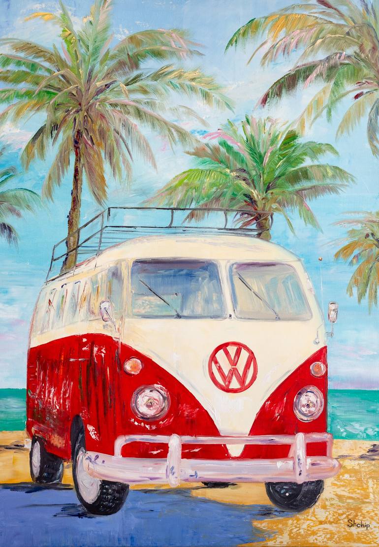 hippie van art