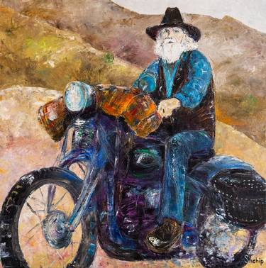 Original Motorbike Paintings by Natalia Shchipakina