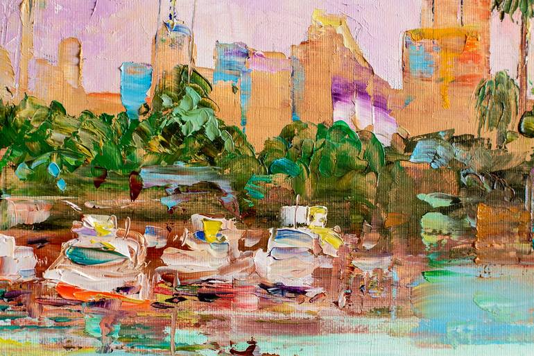 Original Impressionism Cities Painting by Natalia Shchipakina