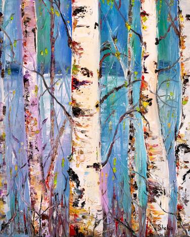 Original Impressionism Tree Paintings by Natalia Shchipakina