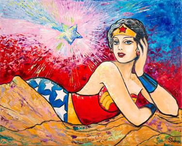 Wonder Woman Lying Under Star thumb