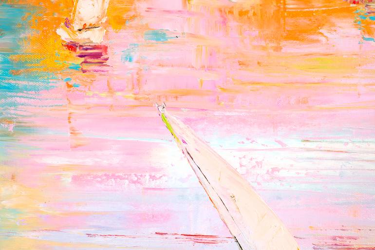 Original Abstract Boat Painting by Natalia Shchipakina