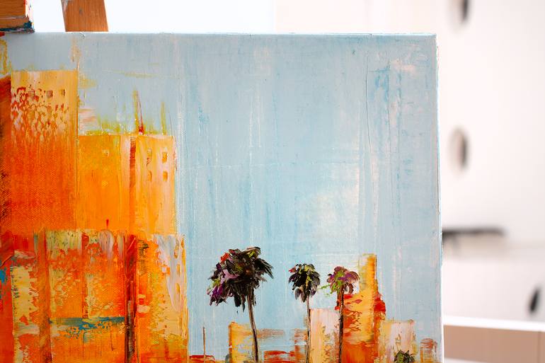 Original Abstract Boat Painting by Natalia Shchipakina
