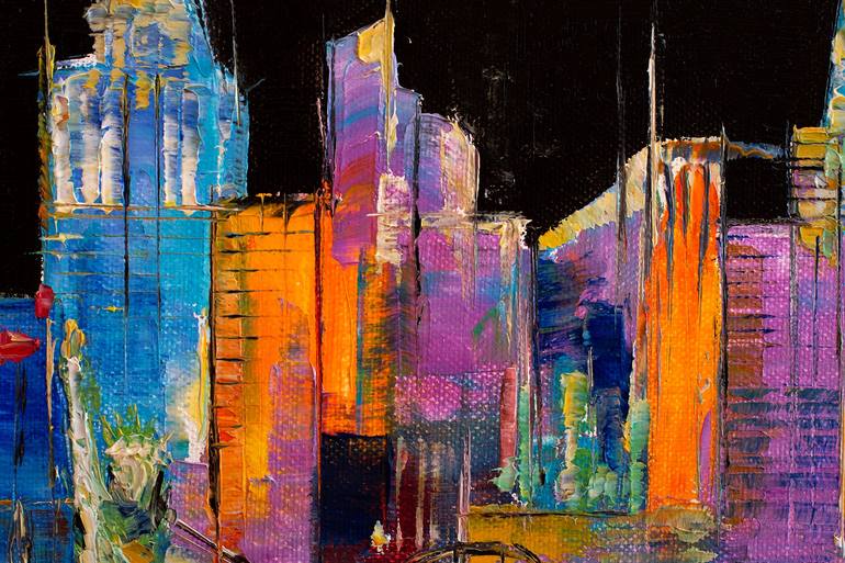 Original Impressionism Cities Painting by Natalia Shchipakina