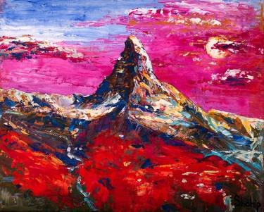 Purple Mountainscape. Matterhorn thumb