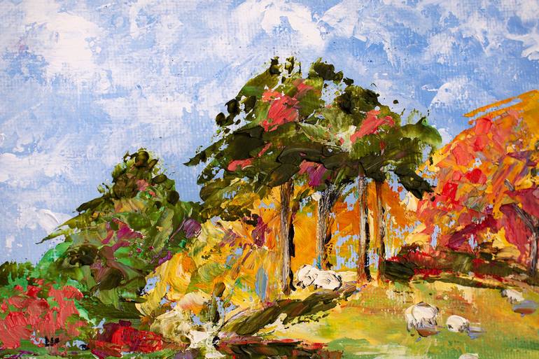 Original Impressionism Landscape Painting by Natalia Shchipakina