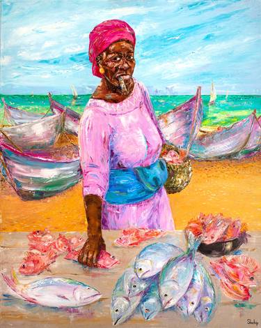 Original Impressionism Fish Paintings by Natalia Shchipakina