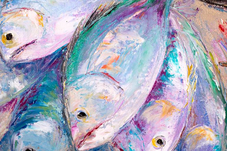 Original Impressionism Fish Painting by Natalia Shchipakina