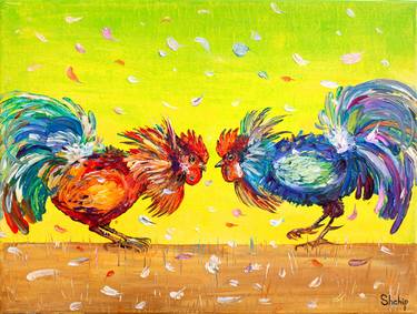 Original Impressionism Animal Paintings by Natalia Shchipakina