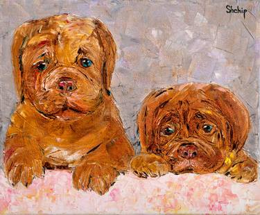 Original Impressionism Dogs Paintings by Natalia Shchipakina