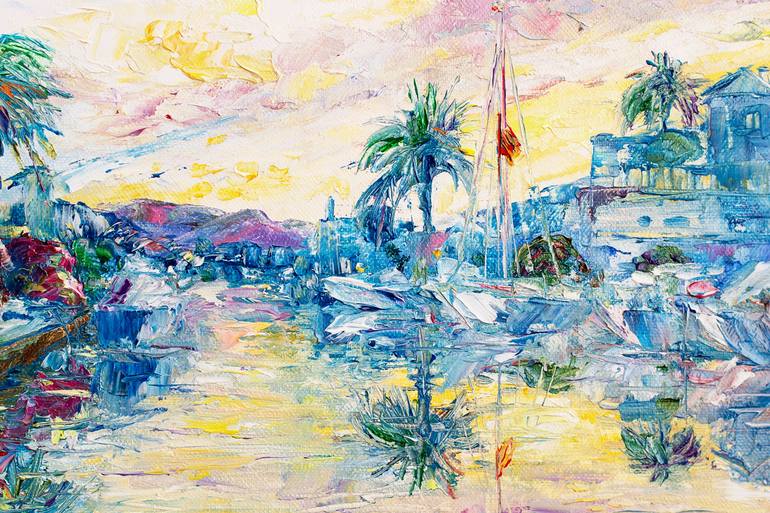 Original Impressionism Sailboat Painting by Natalia Shchipakina