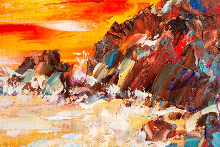 Original Impressionism Seascape Painting by Natalia Shchipakina