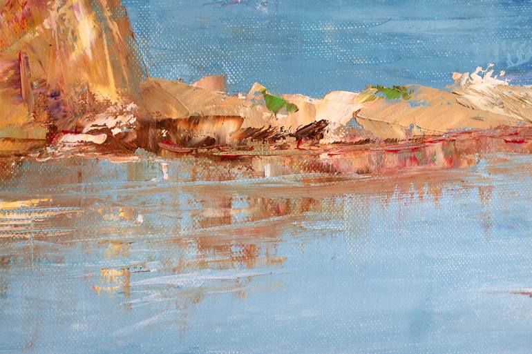 Original Impressionism Seascape Painting by Natalia Shchipakina