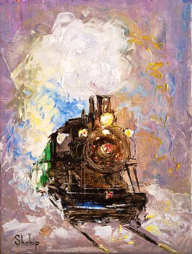 Original Impressionism Transportation Paintings by Natalia Shchipakina