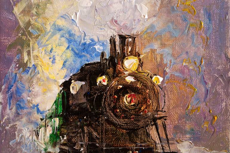 Original Impressionism Transportation Painting by Natalia Shchipakina