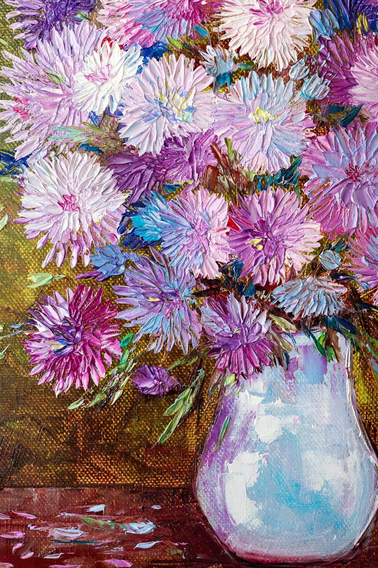 Original Impressionism Floral Painting by Natalia Shchipakina