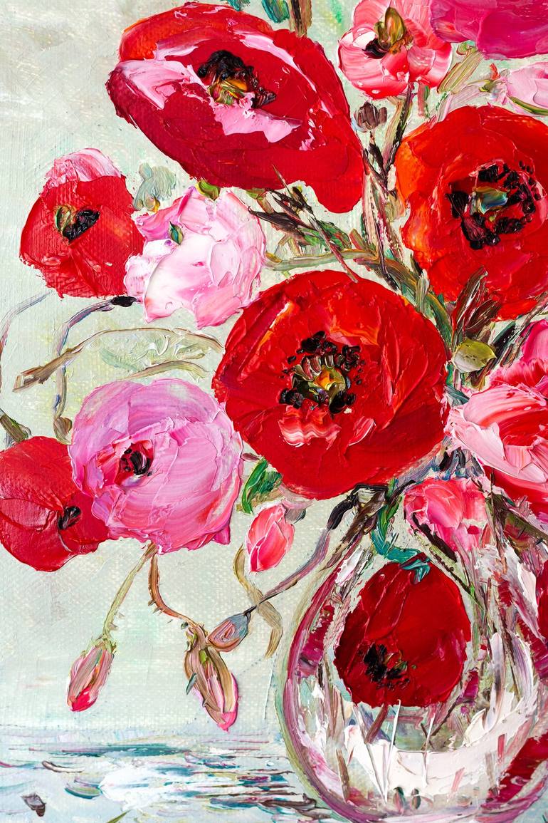 Original Impressionism Floral Painting by Natalia Shchipakina