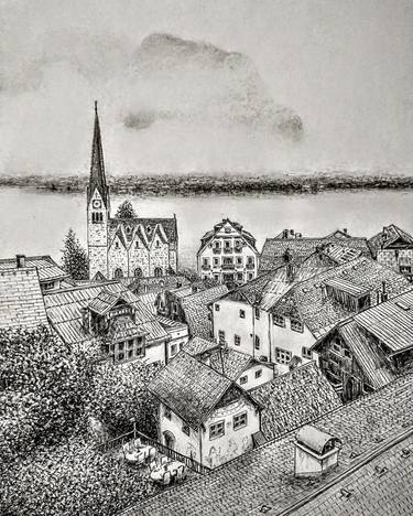 Print of Fine Art Cities Drawings by Emil Gilmutdinov