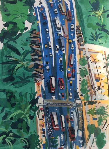 Print of Abstract Expressionism Cities Paintings by Pippa Cunningham