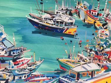 Print of Abstract Boat Paintings by Pippa Cunningham