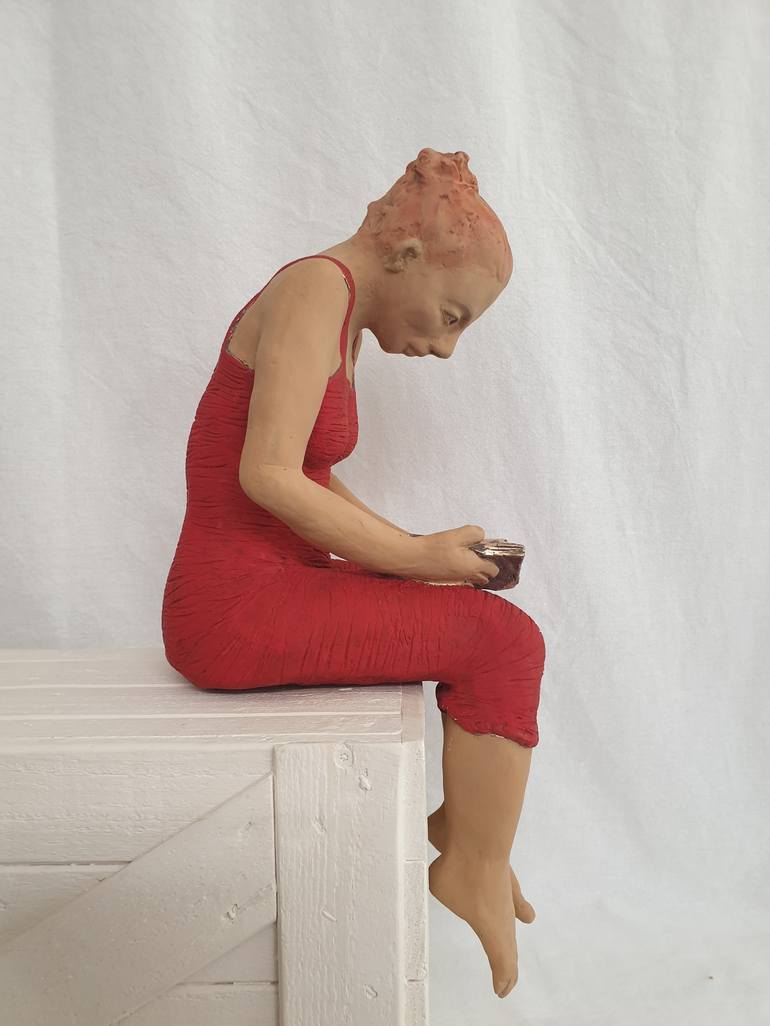 Original Figurative Women Sculpture by Jacqueline Desmet