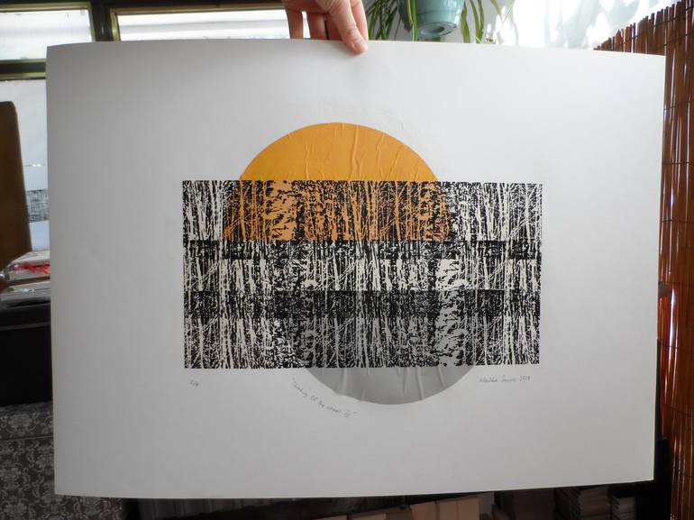 Original Geometric Printmaking by Mediha Sevinc