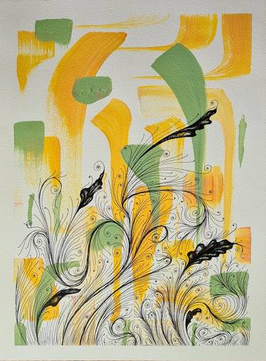 Print of Abstract Nature Drawings by ralphy rodriguez