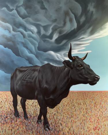 Original Cows Paintings by Nicolas Gheur