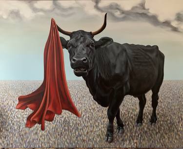 Original Cows Painting by Nicolas Gheur